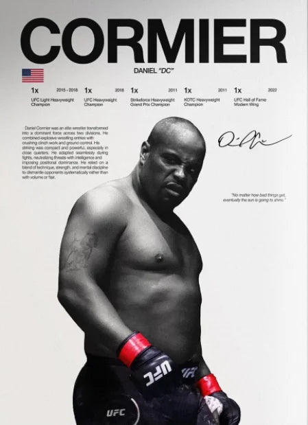 UFC Fighter Canvas Wall Art - MMA Boxing Poster for Gym & Man Cave Decor