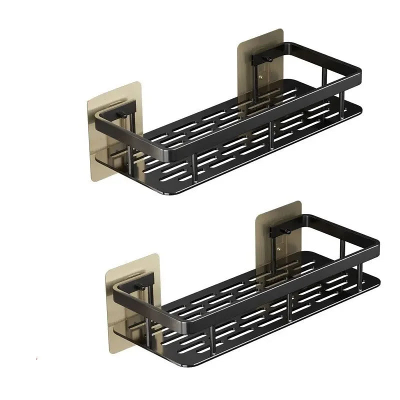 No-Drill Corner Bathroom Shelf