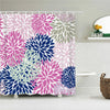 Mandala Boho Shower Curtain with Floral Print
