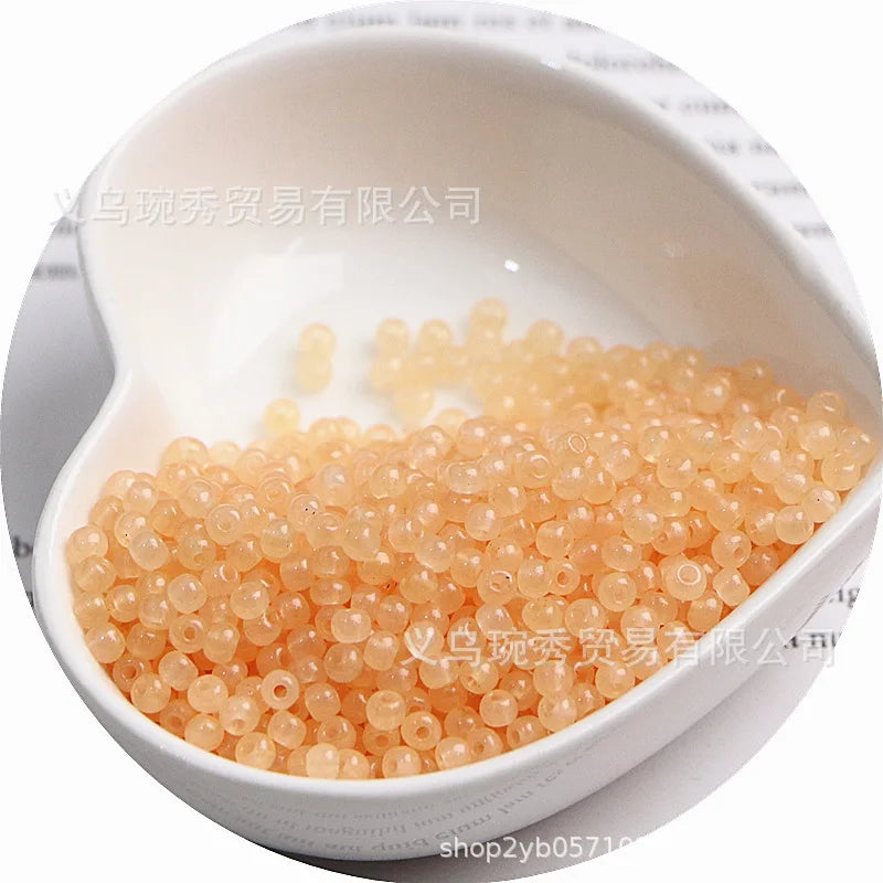Jade Ice Glass Rice Beads for Jewelry Making