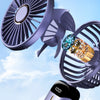 Compact USB Rechargeable Fan with Digital Display & Aroma Diffuser