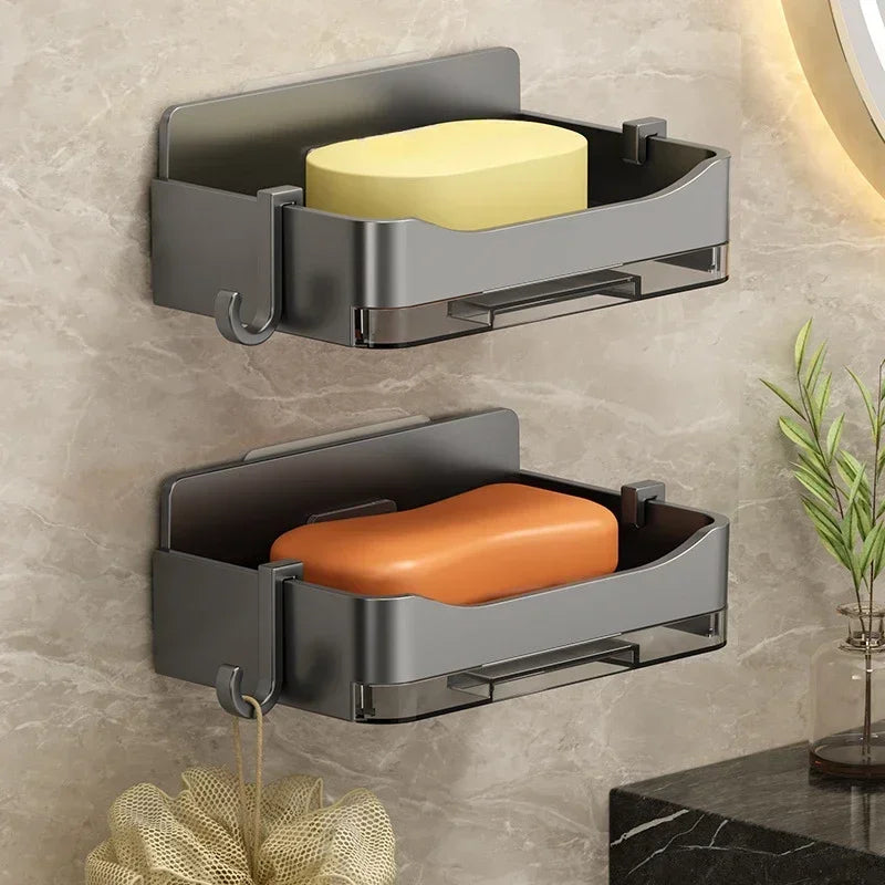 No-Drill Wall Mounted Soap Holder with Drainage
