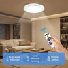 A hand is operating a remote control to turn on a ceiling light, demonstrating long distance sensing and multi angle inductio