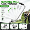 Adjustable angle flexible positioning handle for trimmers and brush cutters featuring a comfortable grip and sturdy mount