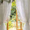 French Lace Sheer Curtains - White Tulle Voile Drapes for Bedroom & Living Room