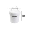White reusable storage container with a handle and leakproof lid, measuring 500ml.