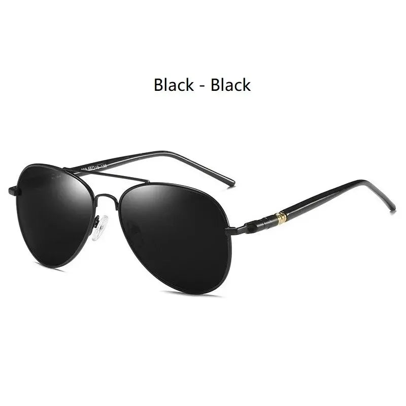 Classic Metal Pilot Sunglasses with Polarized Lenses