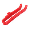 Red motorcycle chain slider guide for Honda XR series motorcycles