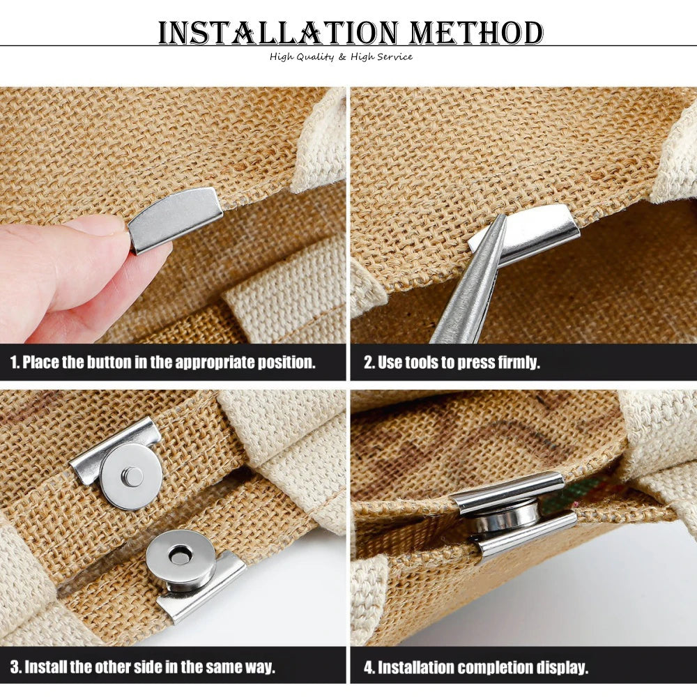 Seamless Magnetic Snap Buttons for Bags and Crafts
