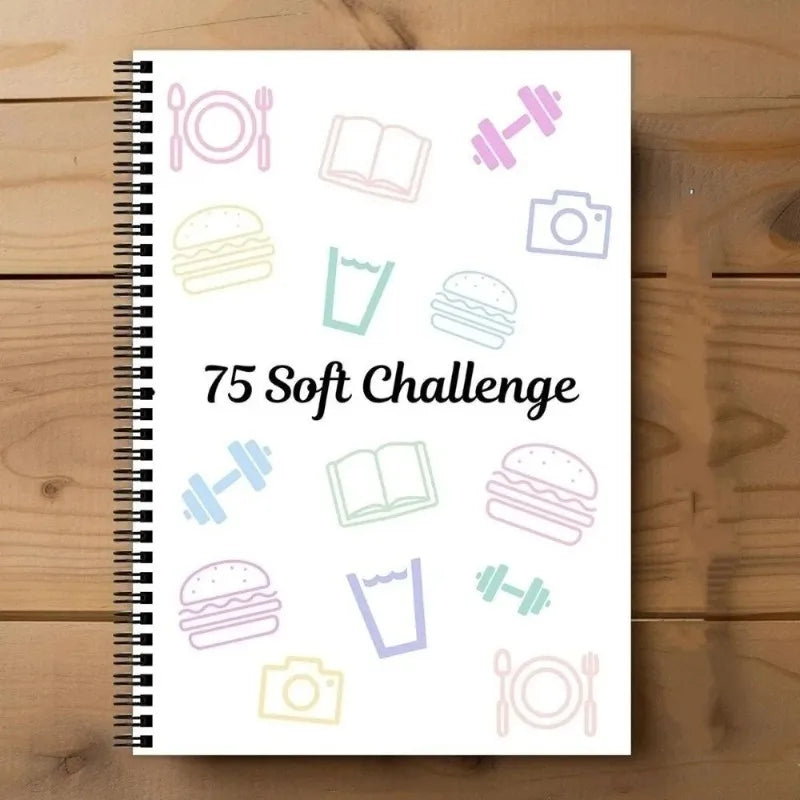 75 Day Hard Challenge Planner Notebook – A5 Hardcover Goal Tracker