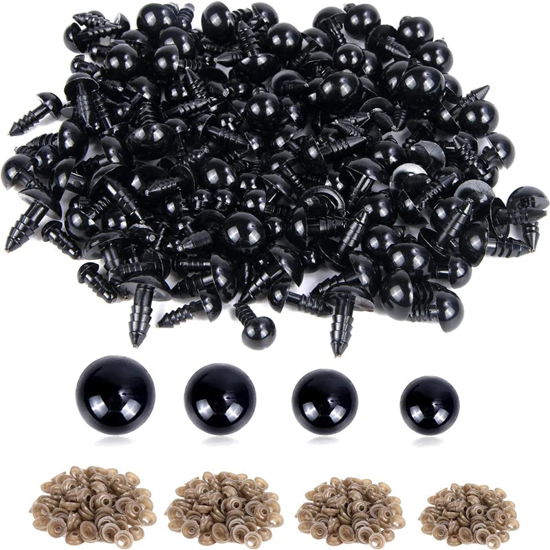 Plastic Safety Eyes for Amigurumi, Dolls & Plush Toys (Multiple Sizes)