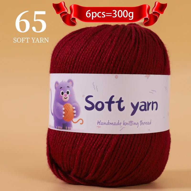 Soft Acrylic Yarn Balls for Knitting – 300g