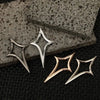 Gothic Star Cross Keychain with Carabiner Clip