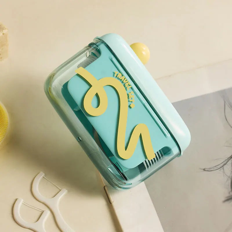 Pop-Up Dental Floss Dispenser with Refillable Storage Case