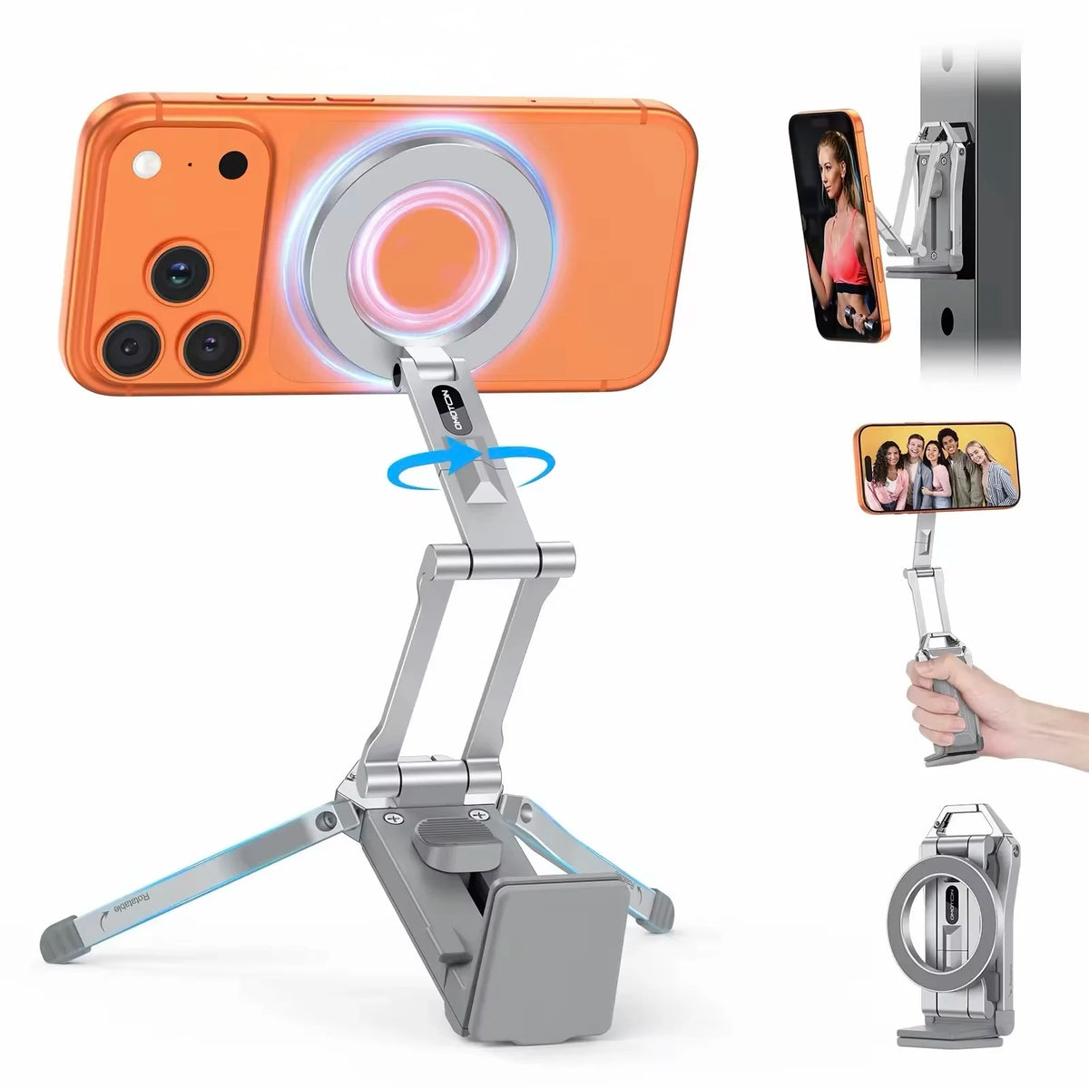 Magnetic Aluminum Phone Stand for Desk and Travel