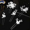 Elegant Floral Hair Stick — Pearl Flower Hairpin for Weddings & Parties