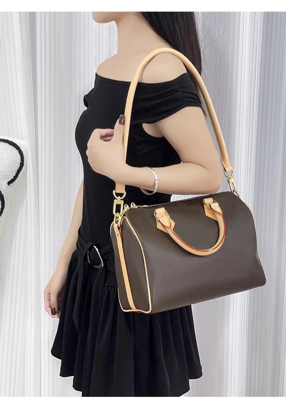 Genuine Leather Bag Strap for Classic Handbags