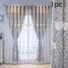 Double Layer Sheer and Blackout Curtain with Elegant Embroidery