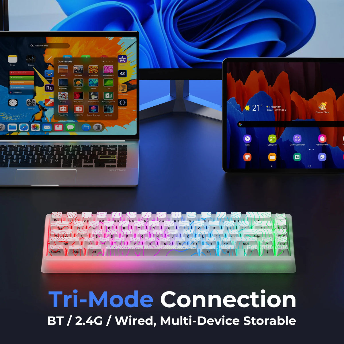 JadeStone 67-Key Wireless Mechanical Keyboard with IMD-Tech Keycaps