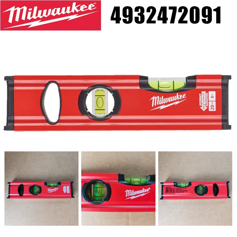 8-Inch Aluminum Torpedo Level with Shockproof Vials