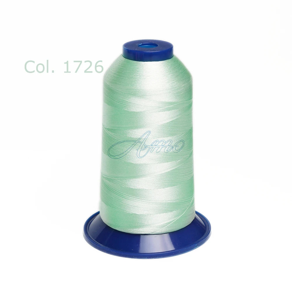 A spool of light green polyester embroidery thread labeled Col. 1726.