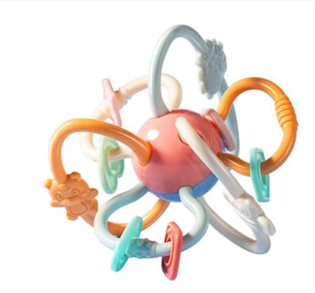 Montessori Sensory Baby Rattle and Teether Toy