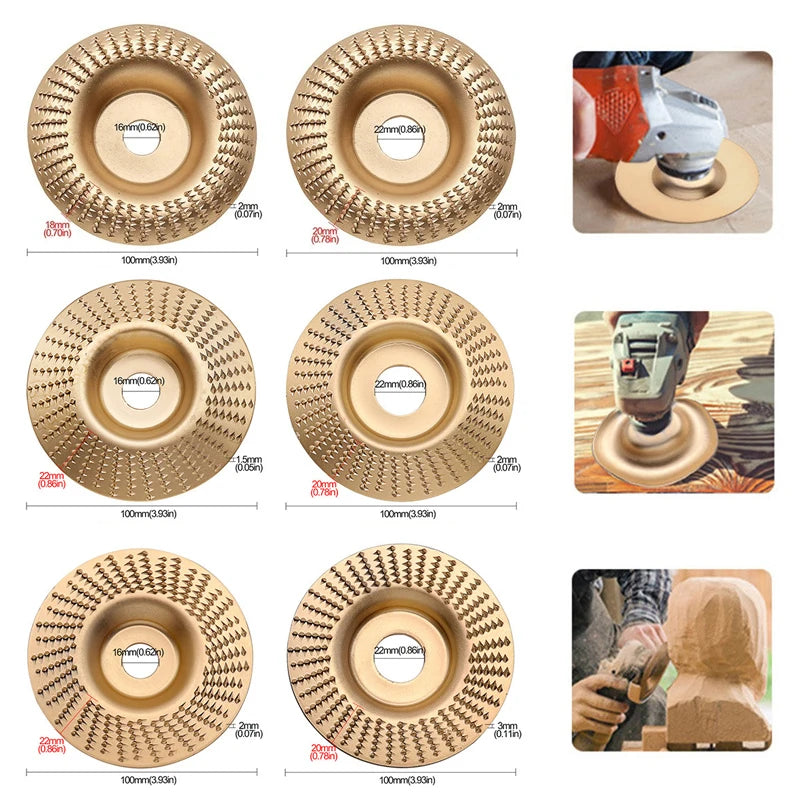 4-Inch Woodworking Sanding Shaping Disc for Angle Grinder