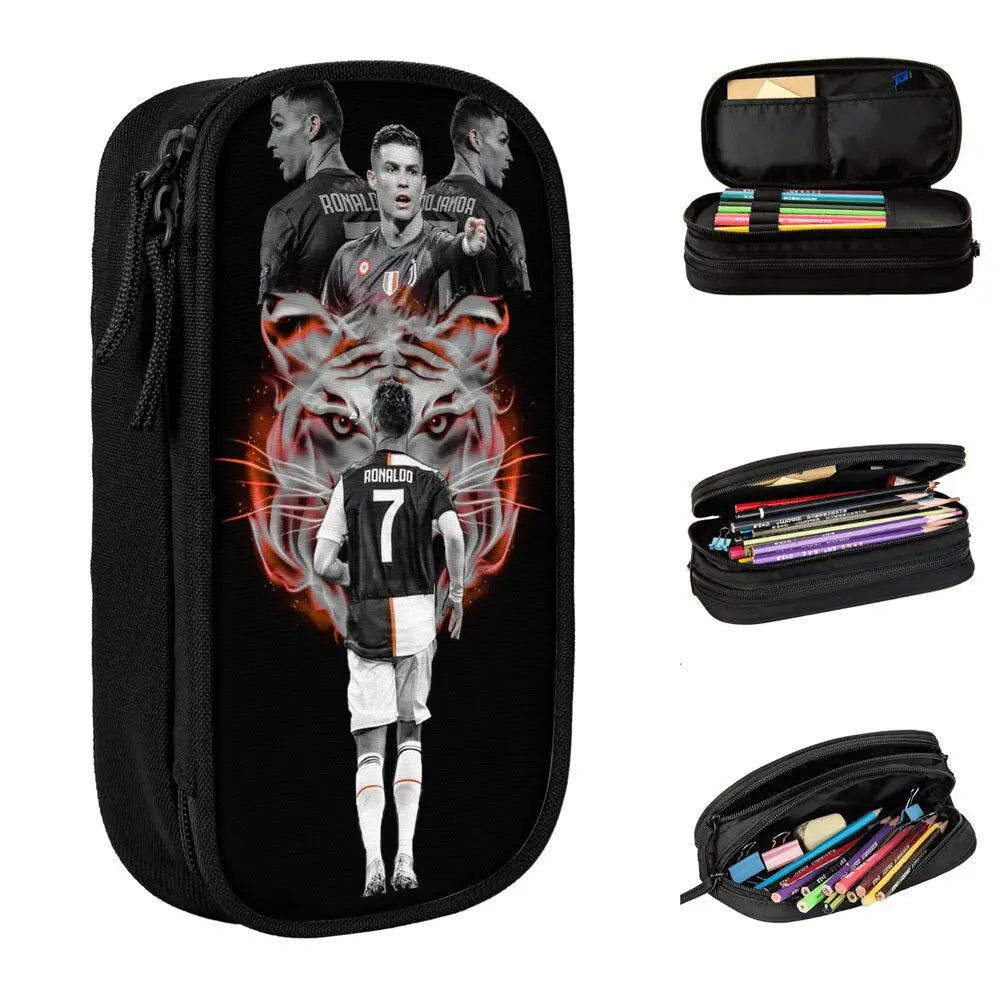 Soccer Star Pen Case – Large-Capacity Pencil Pouch