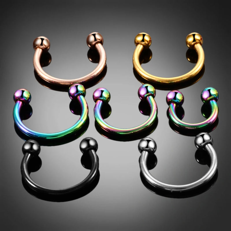 Polished Titanium Horseshoe Septum Ring