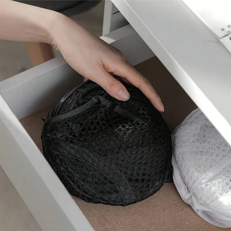 Collapsible Mesh Laundry Basket with Handles