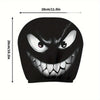 A black plush cover depicting a menacing, snarling monster face with large teeth and glowing eyes.
