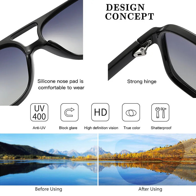 Retro Polarized Pilot Sunglasses