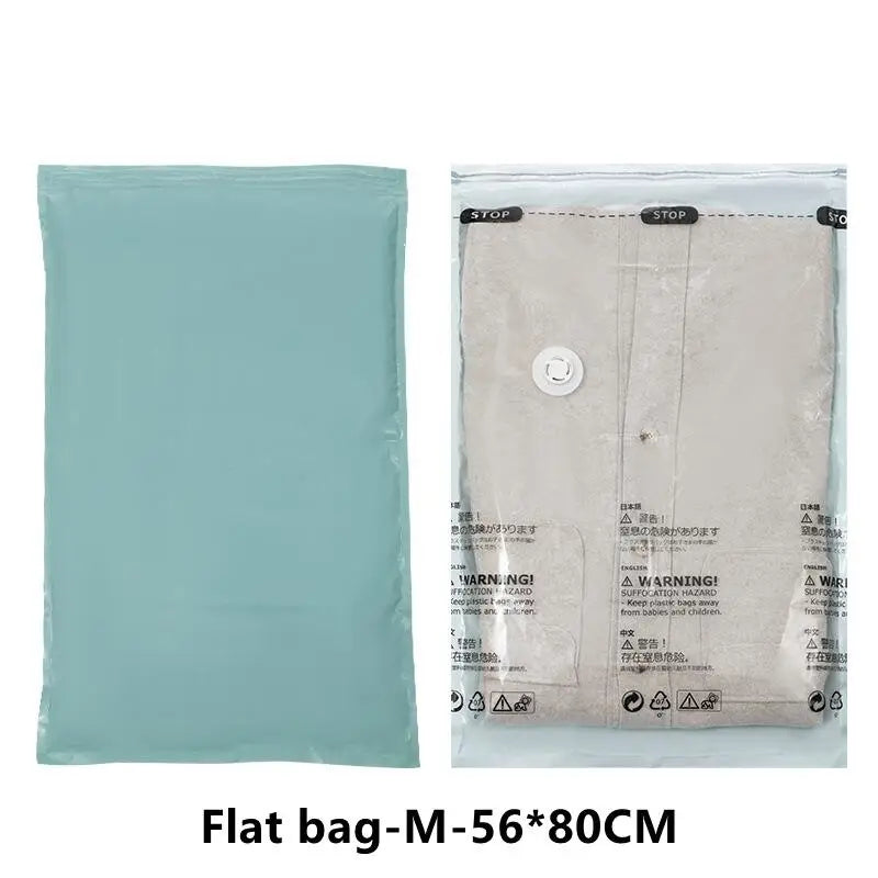 No-Pump Vacuum Storage Bags for Clothes and Bedding