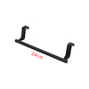 Black punch-free over-cabinet towel rack with a 24cm length.
