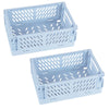 Collapsible Plastic Storage Baskets, Set of 2