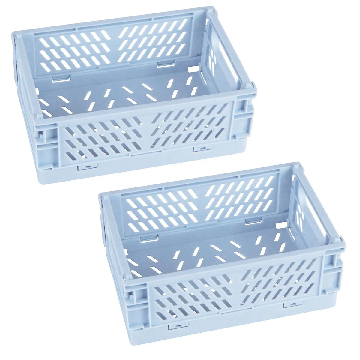 Collapsible Plastic Storage Baskets, Set of 2