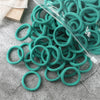 50-Pack Solid Color Elastic Hair Ties for Women & Girls