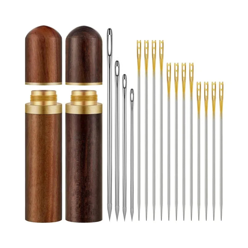 Easy-Threading Stainless Steel Sewing Needles Set (30-Pack)