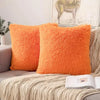 Luxury Faux Fur Throw Pillow Covers (Set of 2)