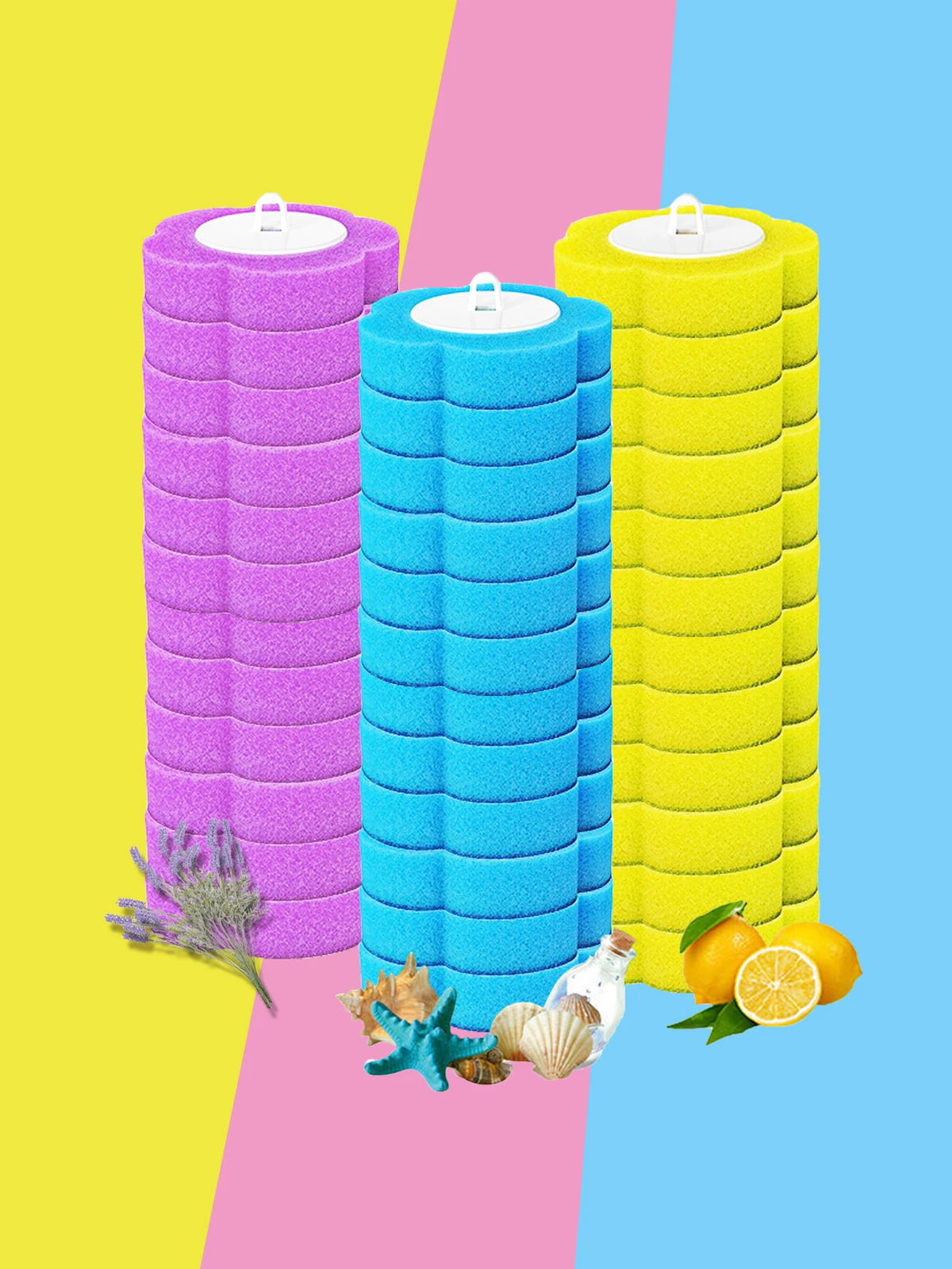 Disposable Toilet Brush Heads with Fresh Scents (3-Pack)