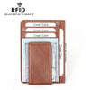 Slim RFID-Blocking Leather Wallet with Money Clip