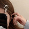 Y2K Silver Star Hairpins Set – 24-Piece Duckbill Clips