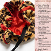 Leopard Print Satin-Lined Sleep Bonnet for Women