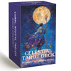 A box of the Celestial Tarot Deck featuring a large moon and starry background.