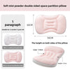 Soft mist powder double-sided space partition pillow in pink and white for baby