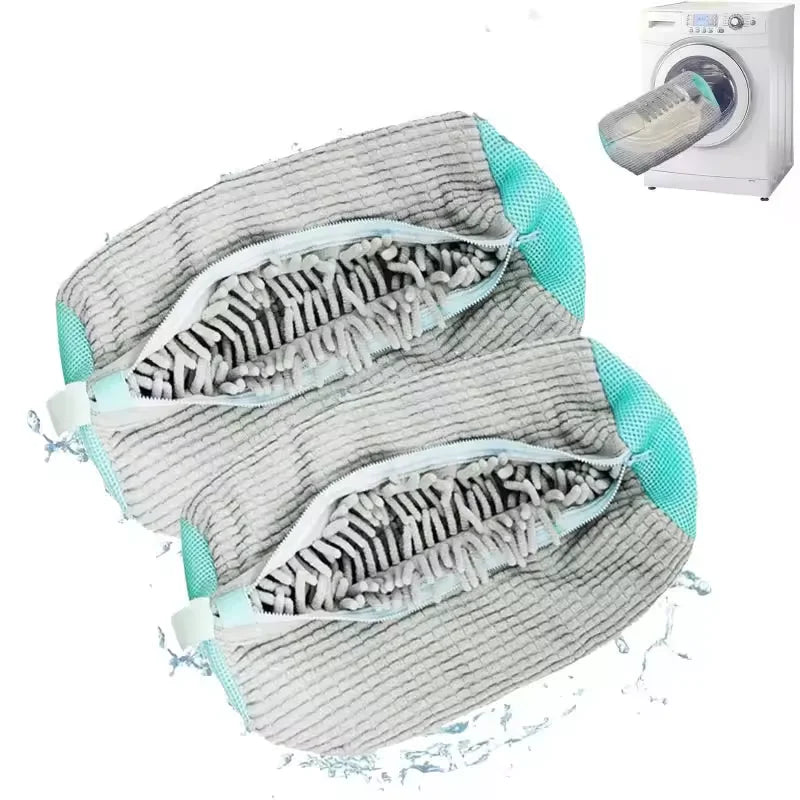 Mesh Shoe Wash Bag with Soft Fluff Lining