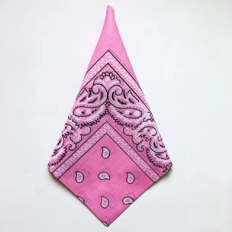 Paisley Bandana Square Scarf – 55cm Cotton Blend for Men and Women