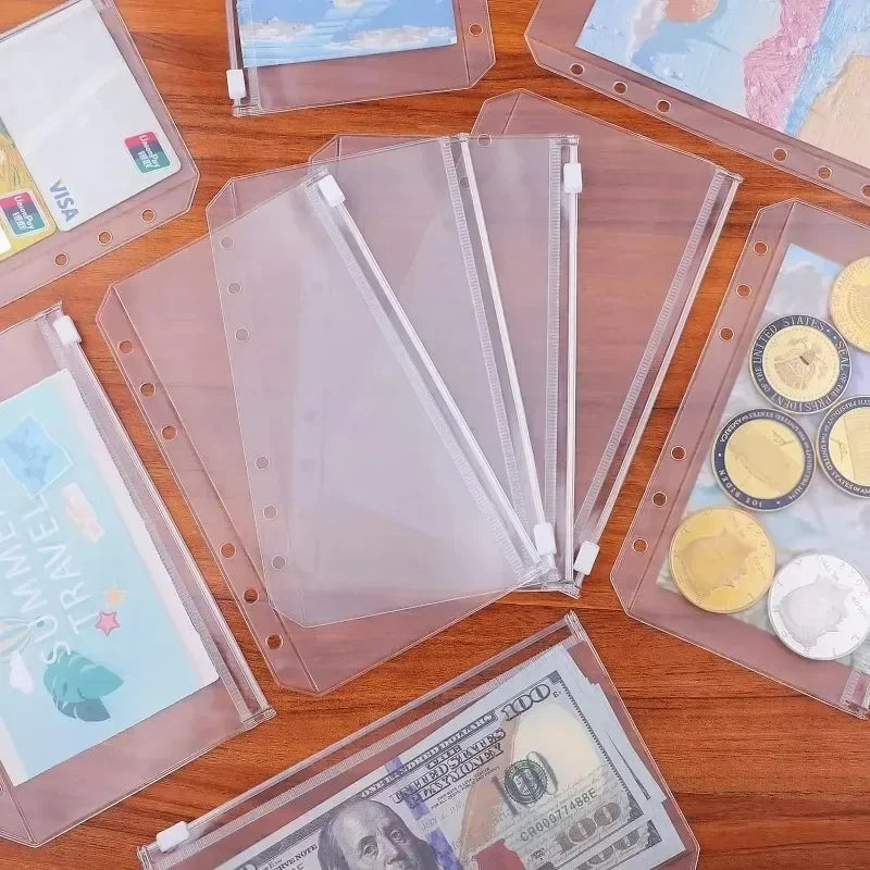 A6 Waterproof Zipper Pouch Set for Binder Organizers