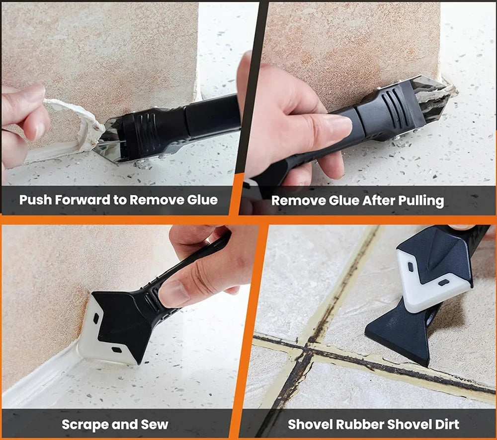5-in-1 Silicone Caulk Remover and Smoother Kit