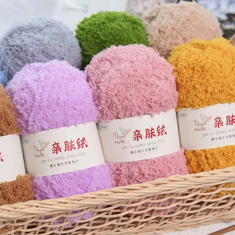 Soft Chenille Yarn for Knitting and Crochet Projects